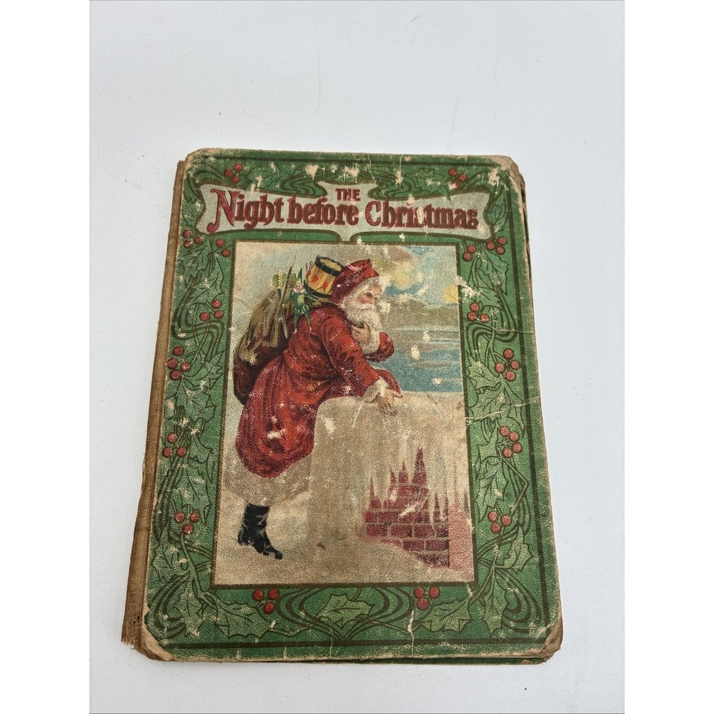Antique 1907 The Night Before Christmas Berger Publishing Buffalo NY Santa Book